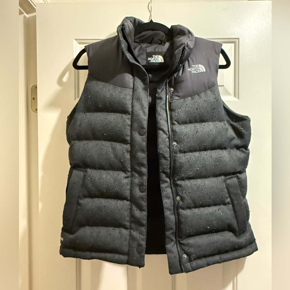 The North Face Black Women's Nuptse Insulated Vest with Logo Patch